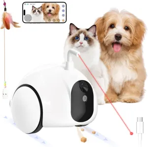 Interactive Pet Cam Robot: Treats & Play!