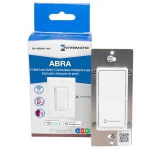 Intermatic Smart Wi-Fi Switch – Matter Certified, Compatible with Alexa, Google Home & Siri, Single-Pole & 3-Way Compatible - Automate Lights & Motor Loads, No Hub Required