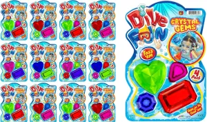 JA-RU Dive Fun Colorful Diving Gems & Jewels (12 Pack, 4 Dive Gems Each) Swimming Pool Diving Toys for Kids. Sinking Bath Toys, Party Favors & Treasure Box Prizes. 879-12p