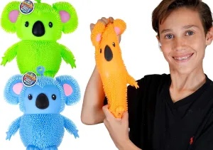 JA-RU Koala Bear Pets Stretchy Squishy Fidget Toy (2 Koalas Assorted) Stress Relief Bedtime Buddies for Kids, with Hair Tentacles Like Noodles. Party Favor Birthday Decorations 6710-2s