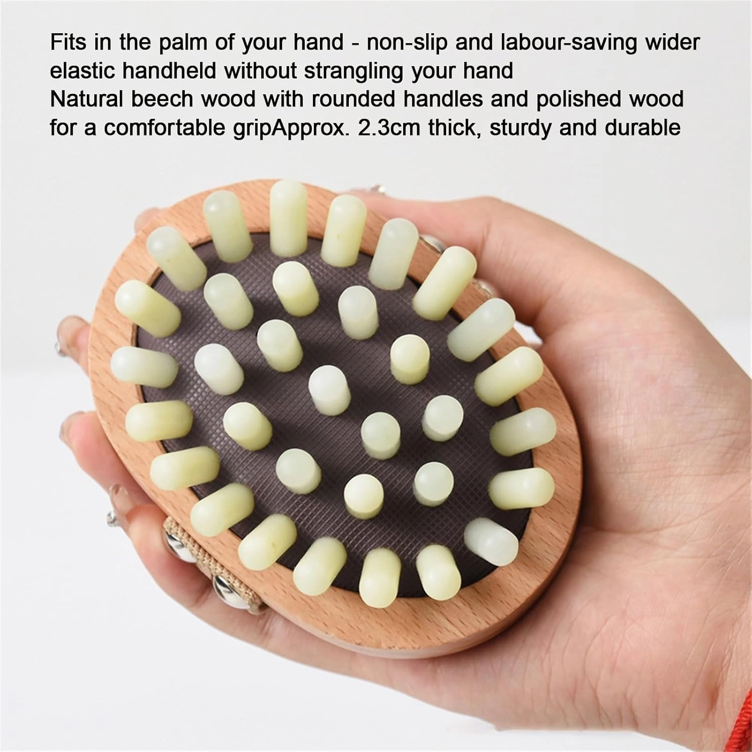 Jade Air Cushion Meridian Pressure Brush Multifunctional Massage Brush Clapping Promotes Blood Circulation Anti Cellulite Points Salon Stress Relief(2pcs,Dark Green)