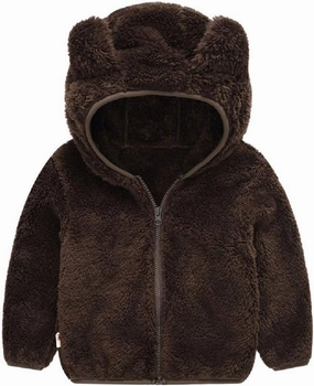 JESKIDS Toddler Girls Boys Fleece Hoody Jacket Zip Up Teddy Coat Warm Winter Outwear
