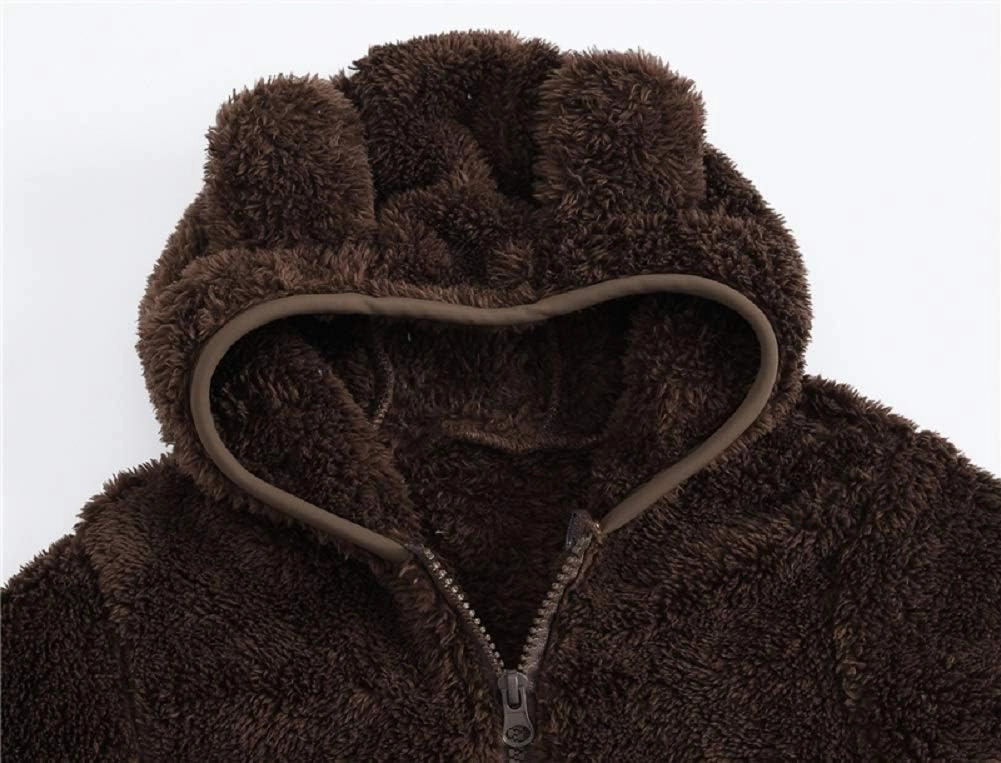 JESKIDS Toddler Girls Boys Fleece Hoody Jacket Zip Up Teddy Coat Warm Winter Outwear