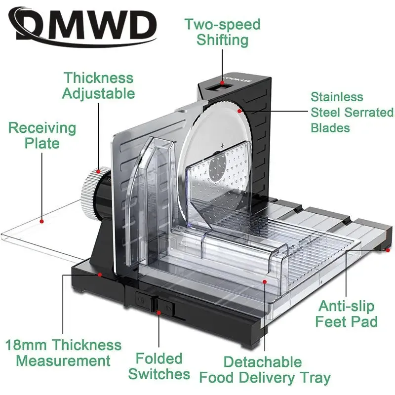 JIQI Foldable Meat & Veg Slicer – Adjustable Thickness
