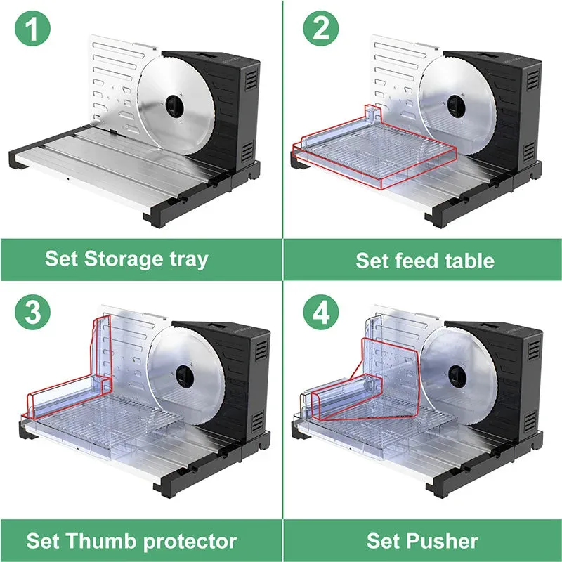JIQI Foldable Meat & Veg Slicer – Adjustable Thickness