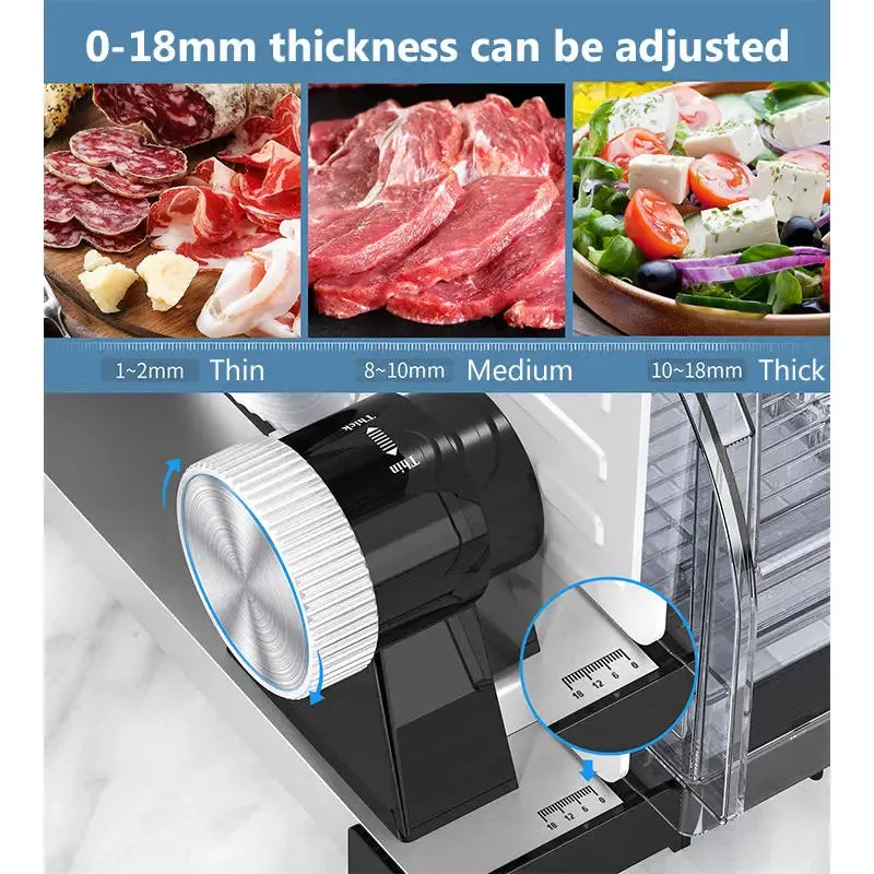 JIQI Foldable Meat & Veg Slicer – Adjustable Thickness