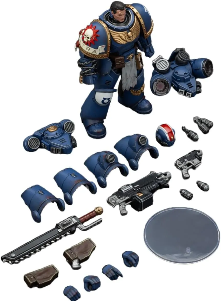 JOYTOY Warhammer 40K 1/18 Action Figures Collectors Edition-Ultramarines Lieutenant Titus-Gadriel-Chairon 3PCS Collectible Model Pre-Order 5.03Inch