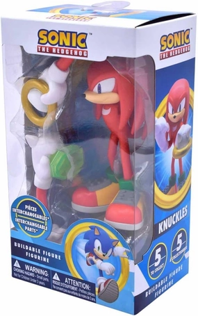 Just Toys LLC — Buildable Sonic The Hedgehog [Knuckles] Figure │ 4″ Collectible Toy, Interchangeable Arms & Accessories, Ages 6  (Knuckles, Sonic, Knuckles, Amy Rose, and Shadow)