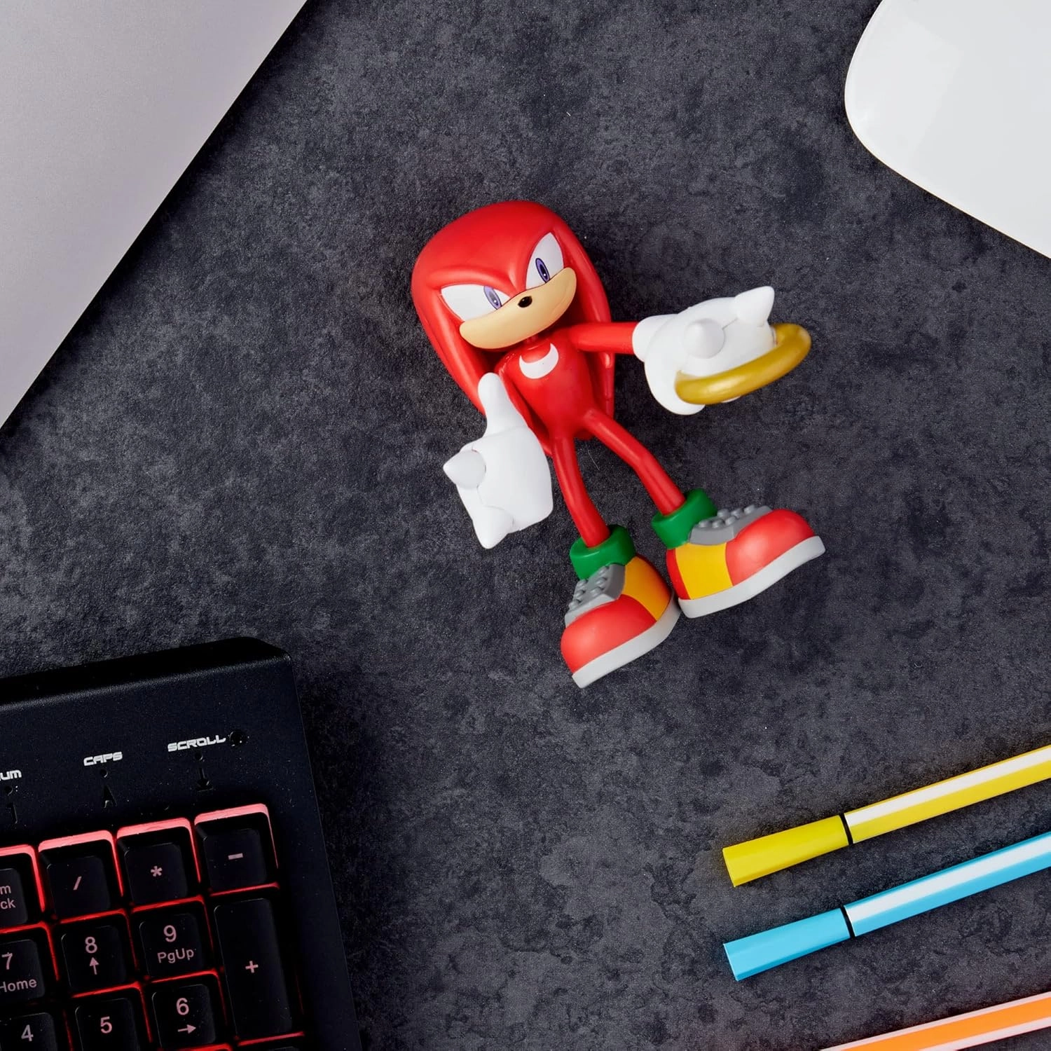 Just Toys LLC — Buildable Sonic The Hedgehog [Knuckles] Figure │ 4″ Collectible Toy, Interchangeable Arms & Accessories, Ages 6  (Knuckles, Sonic, Knuckles, Amy Rose, and Shadow)