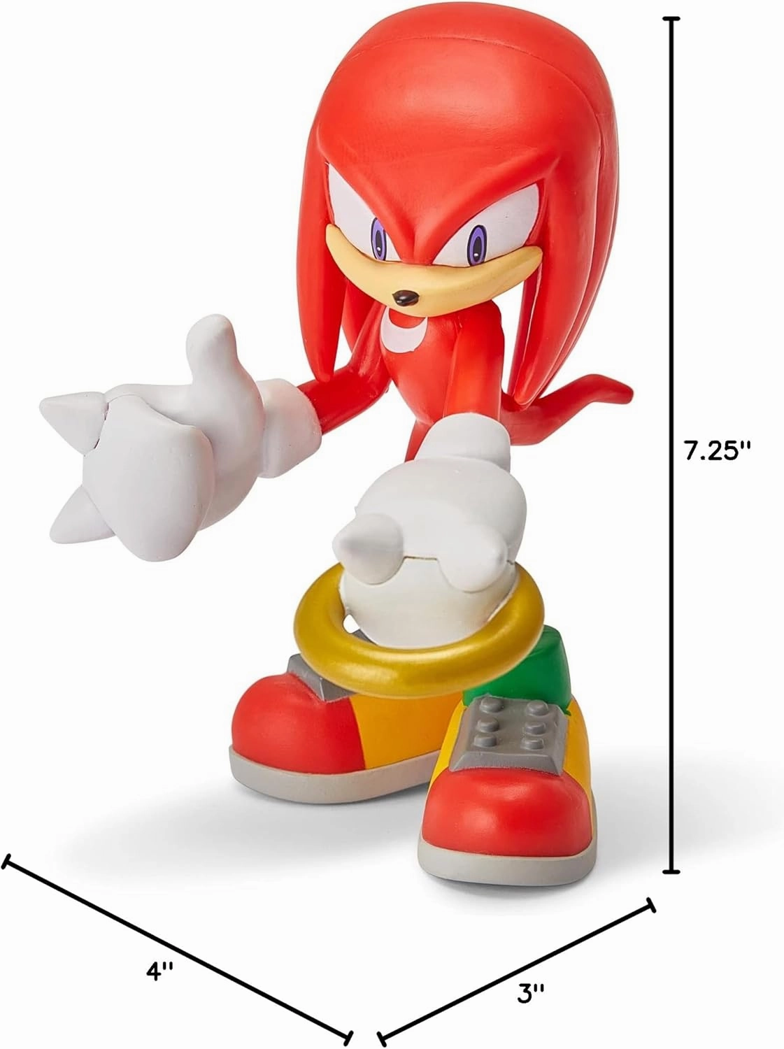 Just Toys LLC — Buildable Sonic The Hedgehog [Knuckles] Figure │ 4″ Collectible Toy, Interchangeable Arms & Accessories, Ages 6  (Knuckles, Sonic, Knuckles, Amy Rose, and Shadow)
