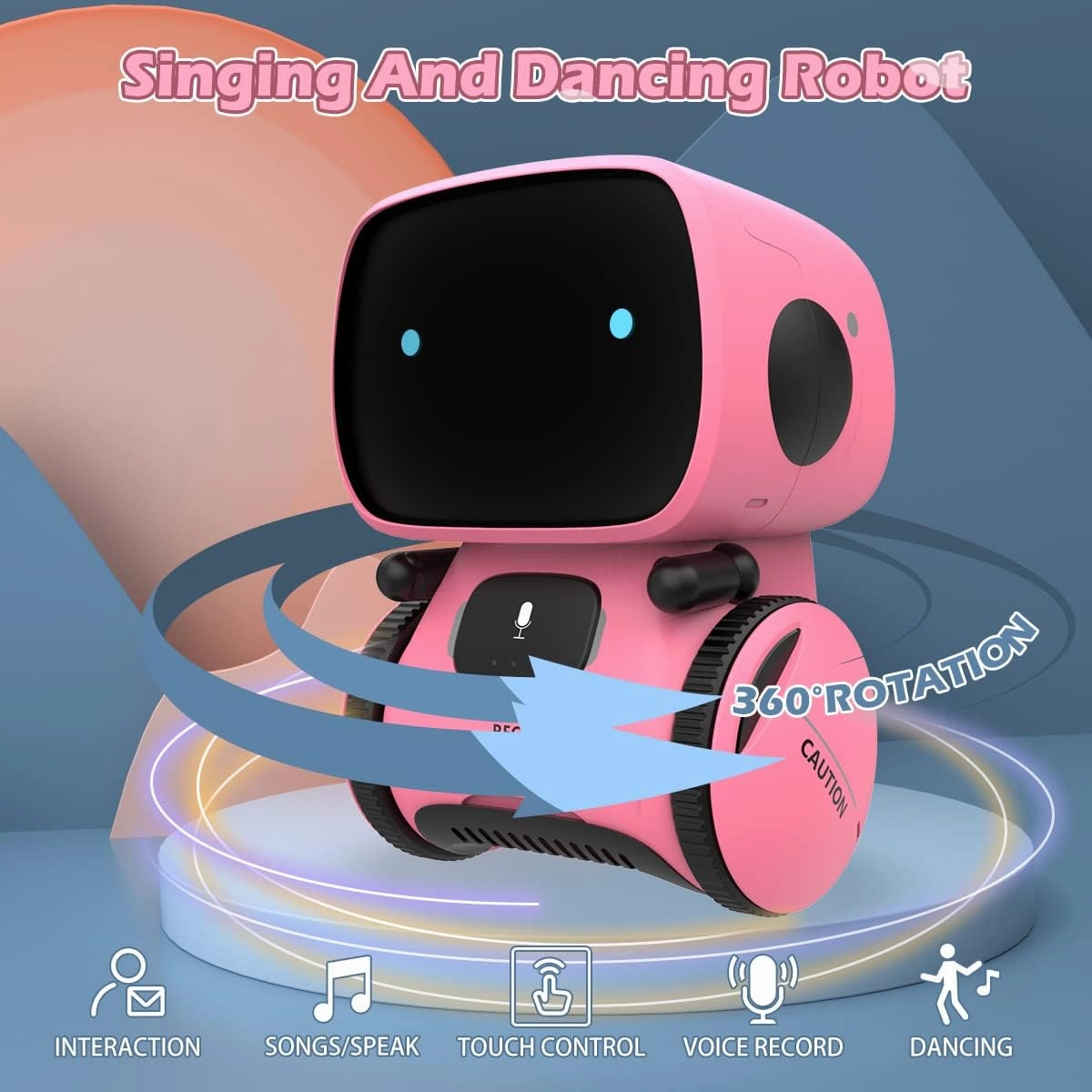 KaeKid Robots for Girls 3-5, Interactive Smart Robotic with Touch Sensor, Voice Control, Speech Recognition, Singing, Dancing, Repeating and Recording, Gift for Kids