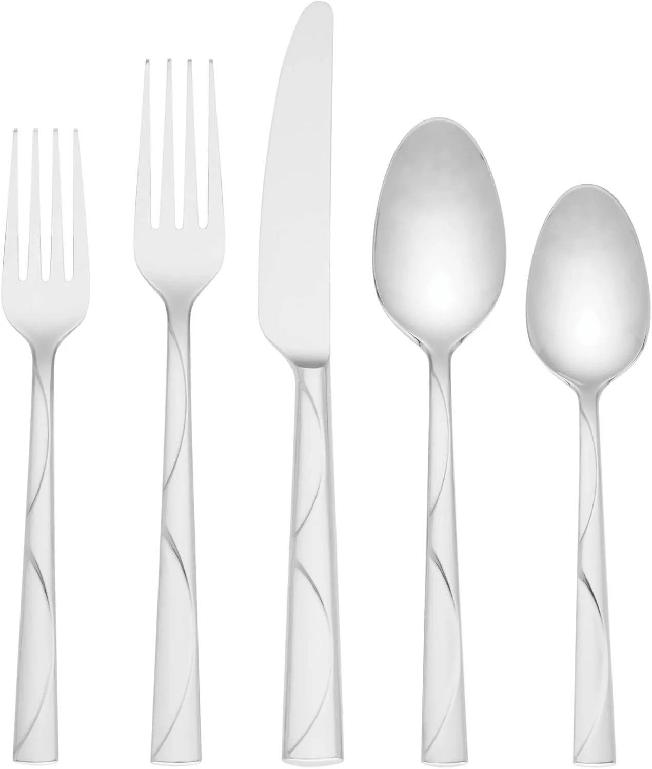 Kate Spade New York Park Circle 45-Piece Flatware Set, 7.55 LB, Metallic