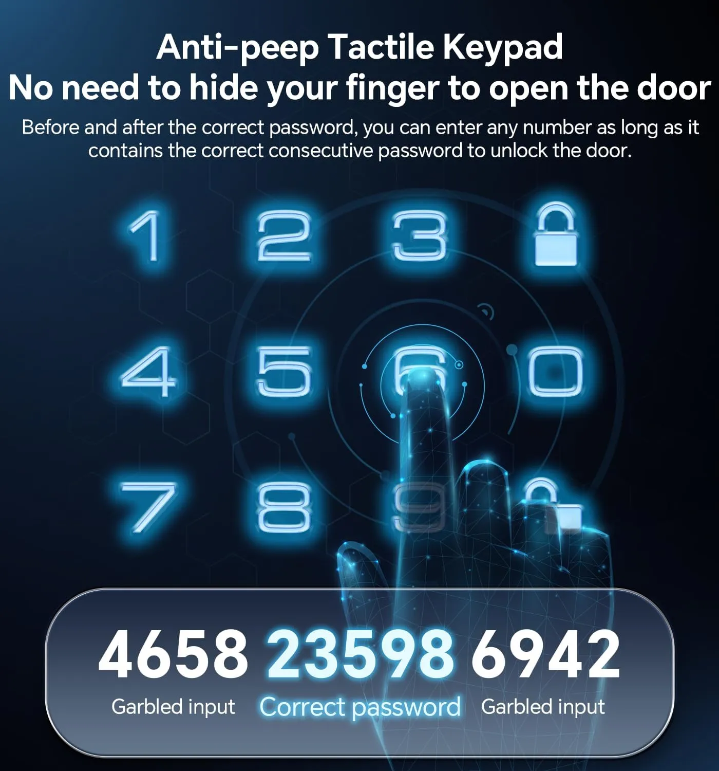 Keyless Entry Door Lock Deadbolt with Handle Set, Door Locks for Front Door, Keypad Code with Handle, Smart Door Knob, Auto Lock, Code Door Lock with Installation Guide (Satin Nickel)