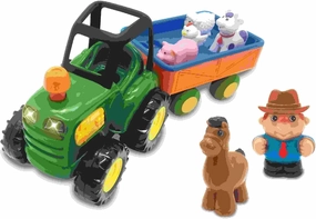 Kiddieland: Light N' Sound: Farm Tractor - Vehicle & Animal Toy Playset, 5 Realistic Sounds Animal Figures, Farmer Figure, Kids & Toddlers Ages 1 