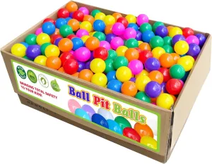 Kids Ball Pit Balls 2000 for Toddlers, Crushproof Plastic Ball Pit Balls for Toddlers and Kids Playtime - Safe Indoor/Outdoor Play Supplies - 2.2 Inch - Multicolored/Pastel/Assorted