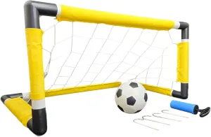 Kids Soccer Goal Set for Backyard Fun - Complete Outdoor Toy with Mini Ball, Pump & Net - Portable Toddler Sports Equipment for Ages 3-5