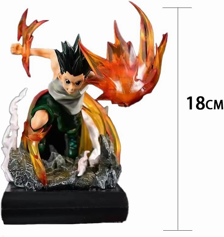 Killua Zoldyck Figures, Gon·Freecss Anime Figure Statues PVC Anime Action Figurine Ornaments for Fans 18CM(7.09INCH)
