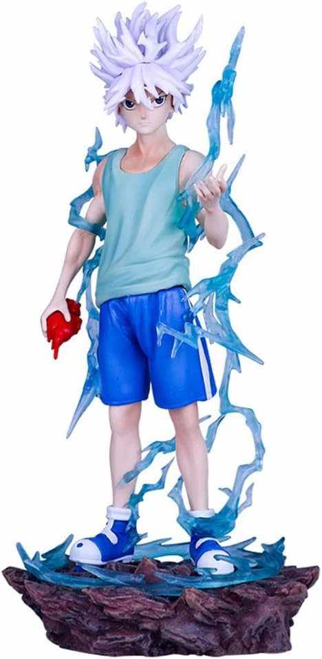 Killua Zoldyck Figures, Killua Zoldyck Anime Figure Statues PVC Material Anime Action Figurine Ornaments for Fans 8.46INCH