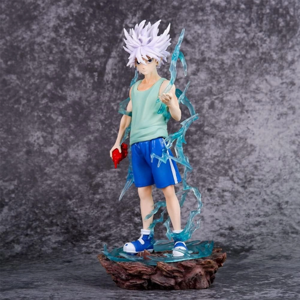 Killua Zoldyck Figures, Killua Zoldyck Anime Figure Statues PVC Material Anime Action Figurine Ornaments for Fans 8.46INCH