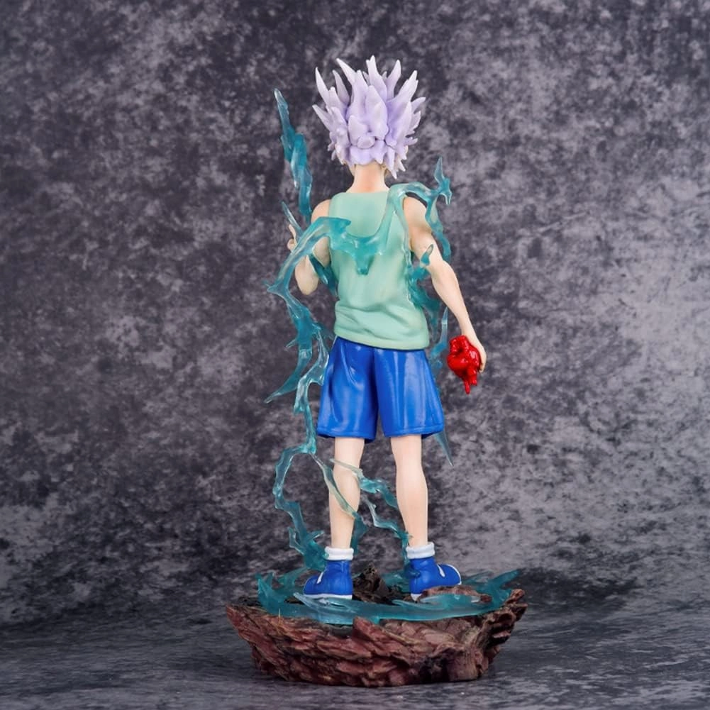 Killua Zoldyck Figures, Killua Zoldyck Anime Figure Statues PVC Material Anime Action Figurine Ornaments for Fans 8.46INCH