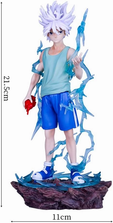 Killua Zoldyck Figures, Killua Zoldyck Anime Figure Statues PVC Material Anime Action Figurine Ornaments for Fans 8.46INCH