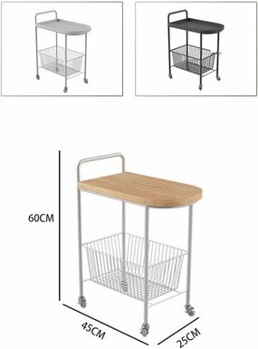 Kitchen Cart Storage Cart Simple Bedside Table Mini Mobile Coffee Table Storage Cart Kitchen Bathroom Cart