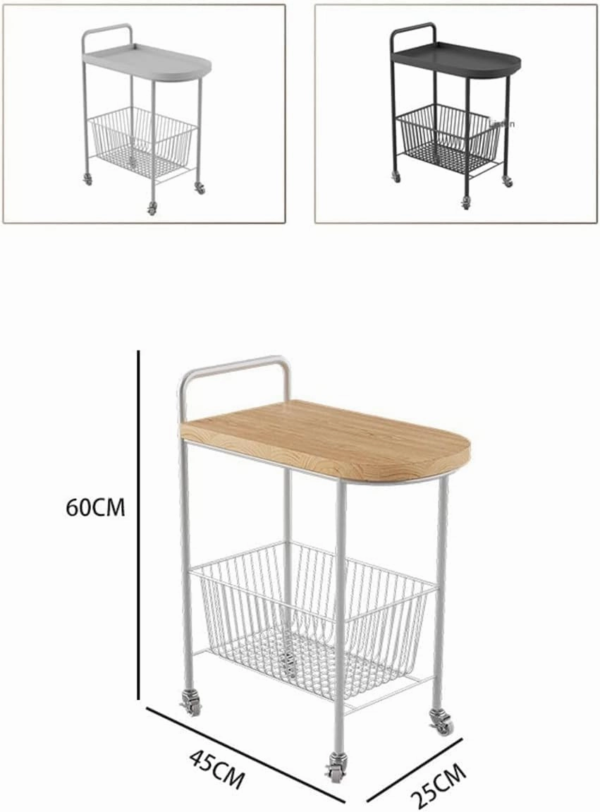 Kitchen Cart Storage Cart Simple Bedside Table Mini Mobile Coffee Table Storage Cart Kitchen Bathroom Cart