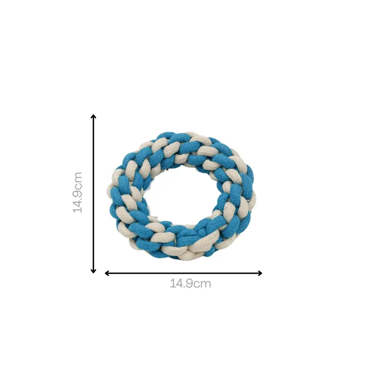 Knotty Interactive Upcycled Cotton Rope Tug Toy Set, Sky and Cloud