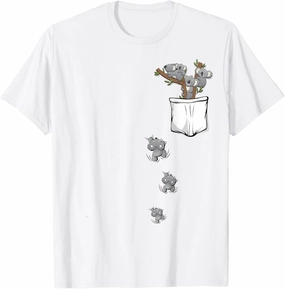 Koala Bear Shirt | Cute Koala Pocket Shirt for Kids Koala T-Shirt
