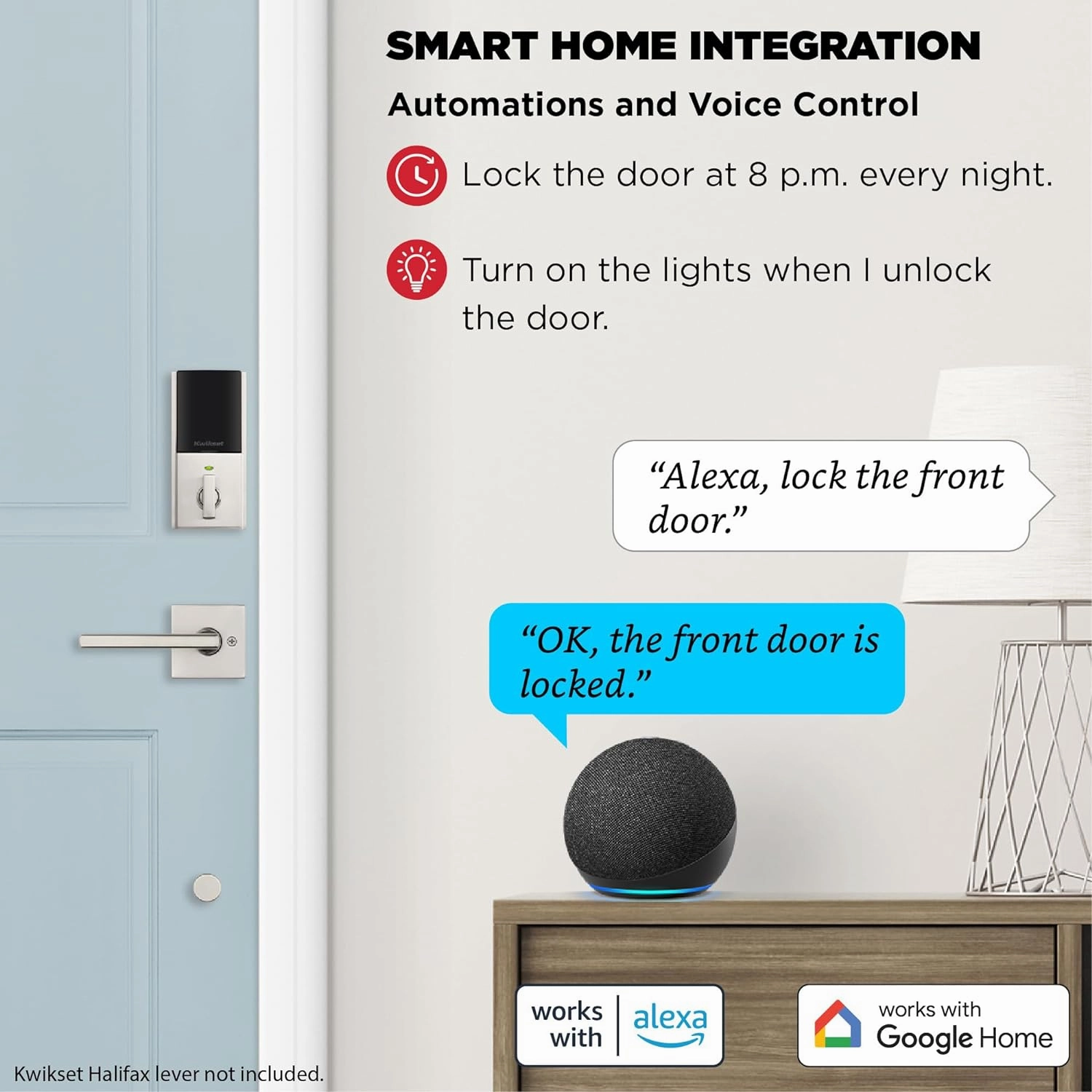 Kwikset Halo Touch Fingerprint Wi-Fi Smart Lock, Keyless Entry Door Low Profile Deadbolt, Geofence Auto-Unlock, Grade AAA Certified, No Hub Easy Install, Satin Nickel Lifetime Finish Warranty, Square