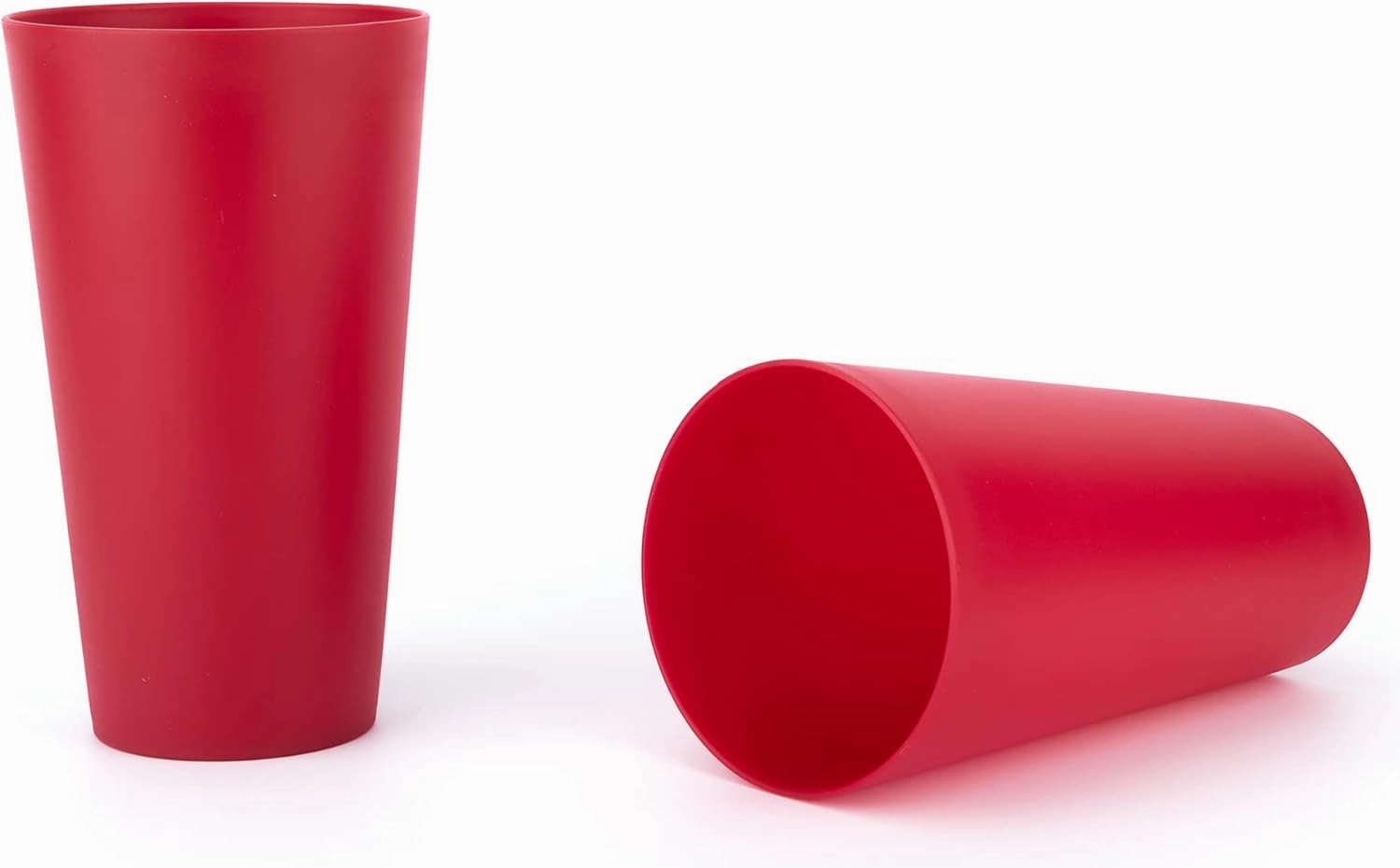 KX-WARE 32-ounce Plastic Tumblers Large Drinking Glasses, set of 12 Red