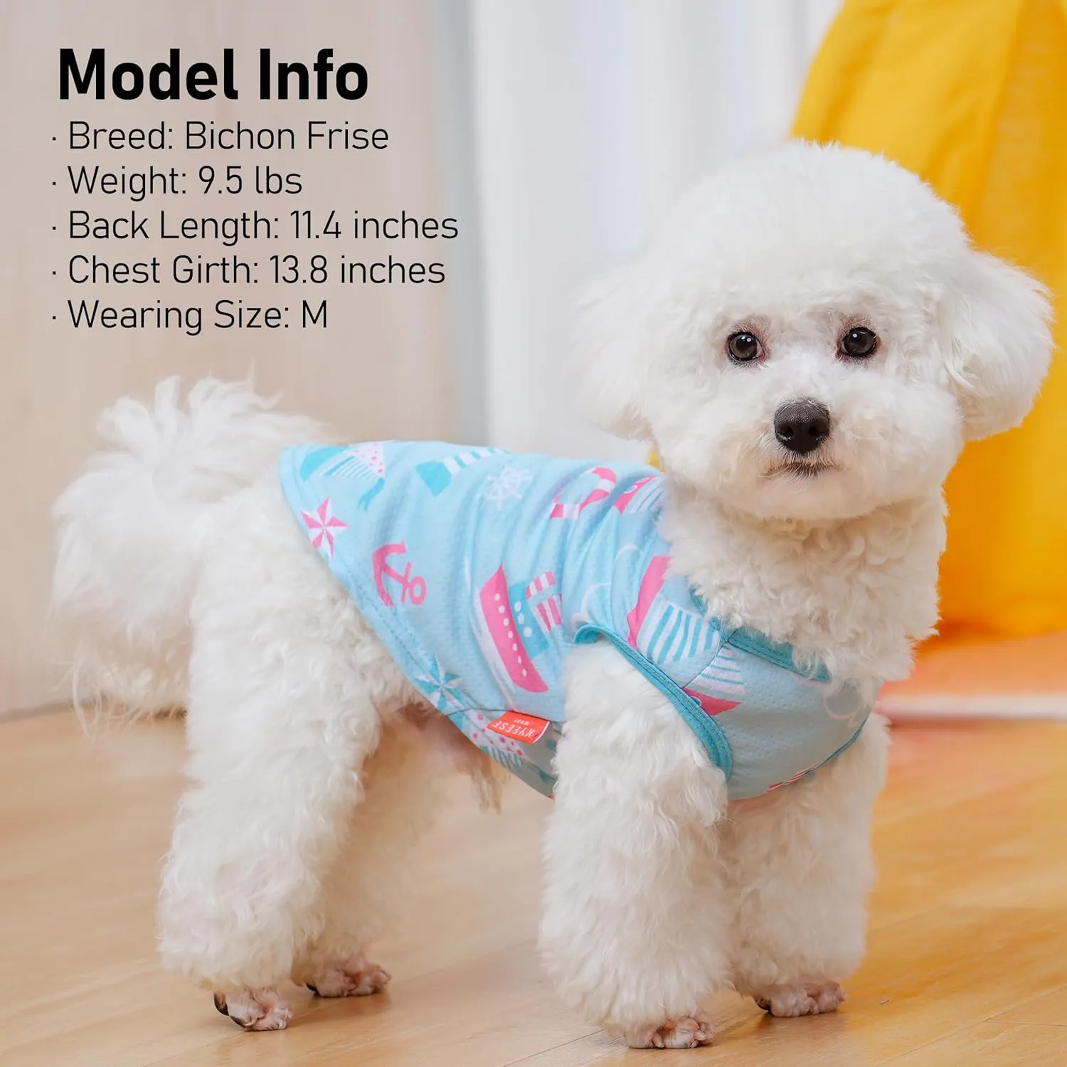 KYEESE 2 Pack Dog Cooling Shirts Breathable Lightweight Instant Cooling Dog Vest for Small Medium Dogs Quick Dry Sleeveless Vest Pet T-Shirts for Hunting, Training, Camping，L