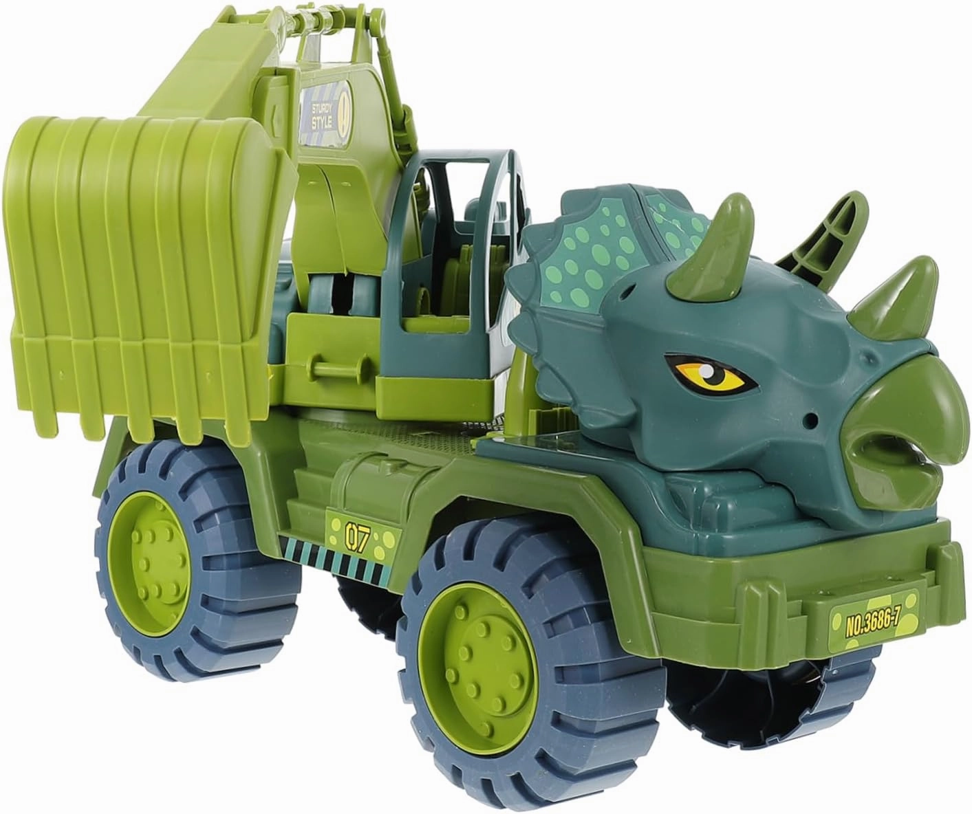 Large Dinosaur Pull-Back Car Toys for Boys and Girls Dinosaur Engineering Vehicle Toys
