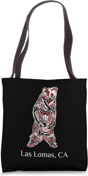 Las Lomas CA Native American Brown Grizzly Bear Tote Bag