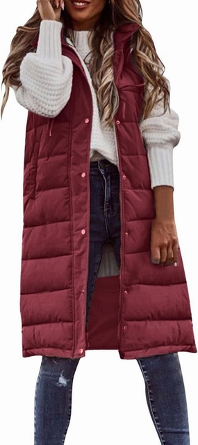 LCMTWX Womens Cardiagn Womens Winter Short Vest Lightweight Sleeveless Warm Jacket Down Vest Padded Vest Check Coat