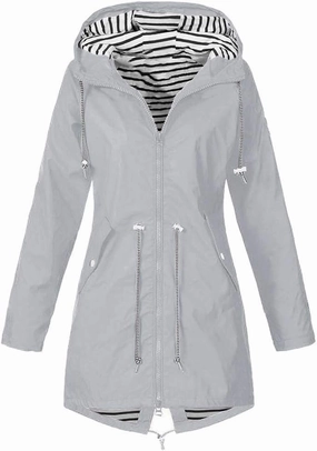 LCMTWX Womens rain coat winter Waterproof Windproof Outdoor Coat Plus Women's Coat Windbreaker Trench Coat Rain Jacket