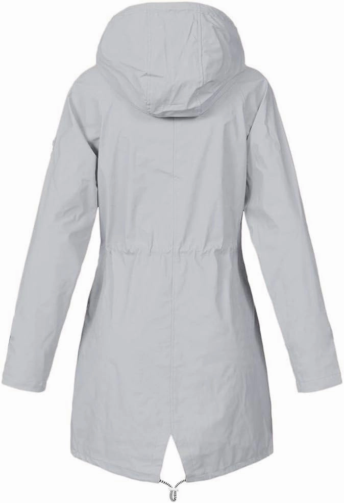 LCMTWX Womens rain coat winter Waterproof Windproof Outdoor Coat Plus Women's Coat Windbreaker Trench Coat Rain Jacket