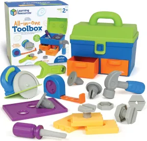 Learning Resources New Sprouts All-in-One Toolbox, 18 Pieces, Ages 2 , Toddler Activities, Preschool Learning Activites, Montessori Toys
