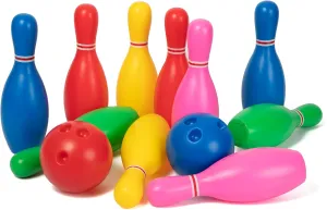 Liberry Toy Bowling Set for Kids Ages 2 3 4 5, Includes 10 Plastic Pins & 2 Balls, Toddler Indoor Outdoor Activity Games, Educational Birthday Gifts for Boys Girls