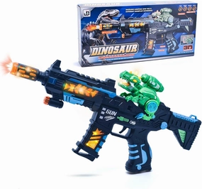 Light Up Toy Gun - Retractable Dinosaur & LED Lights & Sound Effect & Barrel Telescopic Actions - Pretend Play Props Toy Machine Guns Toys, Christmas Birthday Gifts for Boys Kids