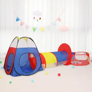 LimitlessFunN 3pc Pop Up Kids Play Tent, Crawl Tunnel, Ball Pit | Includes Carrying Case |, Children Indoor Playhouse for Baby, Toddlers, Boys & Girls, 47" D x 126" W x 34" H