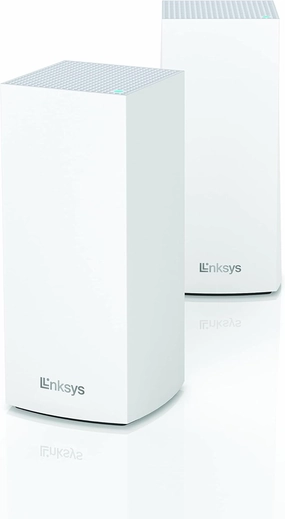 Linksys MX8000 /MX8400 Mesh WiFi Router - AX4000 WiFi 6 Router - Velop Tri-Band WiFi Mesh Router - WiFi 6 Mesh Computer Routers For Wireless Internet - Connect 80  Devices, 5,400 Sq Ft, 2-Pk
