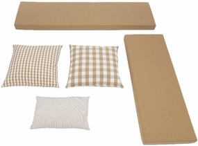 Linon 5 Piece Polyester Cushion/Pillow Set for Troyin Nook in Beige