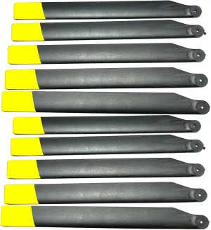 Lipo Battery Brushless Motor Shell Replacement Spaare Parts Apply in MD500 C189 Remote Control Helicopter Heli Plane Universal (Yellow Propeller 2 X 5PCS)