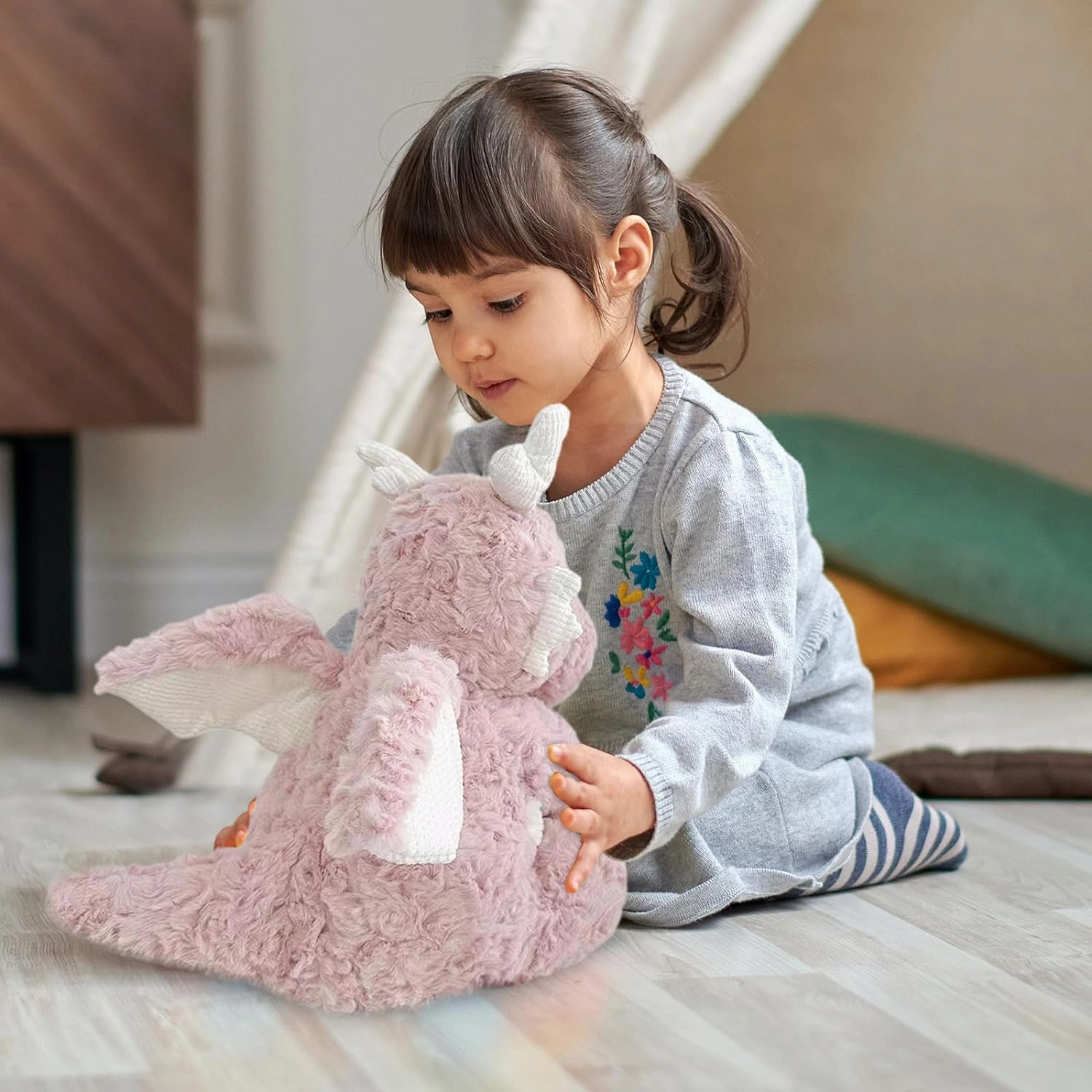 Little Flying Dragon - Cute Stuffed Animal Plush Toy - Adorable Soft Dragons Toy Plushies and Gifts - Perfect Present for Kids (Pink,16.53in/42cm)