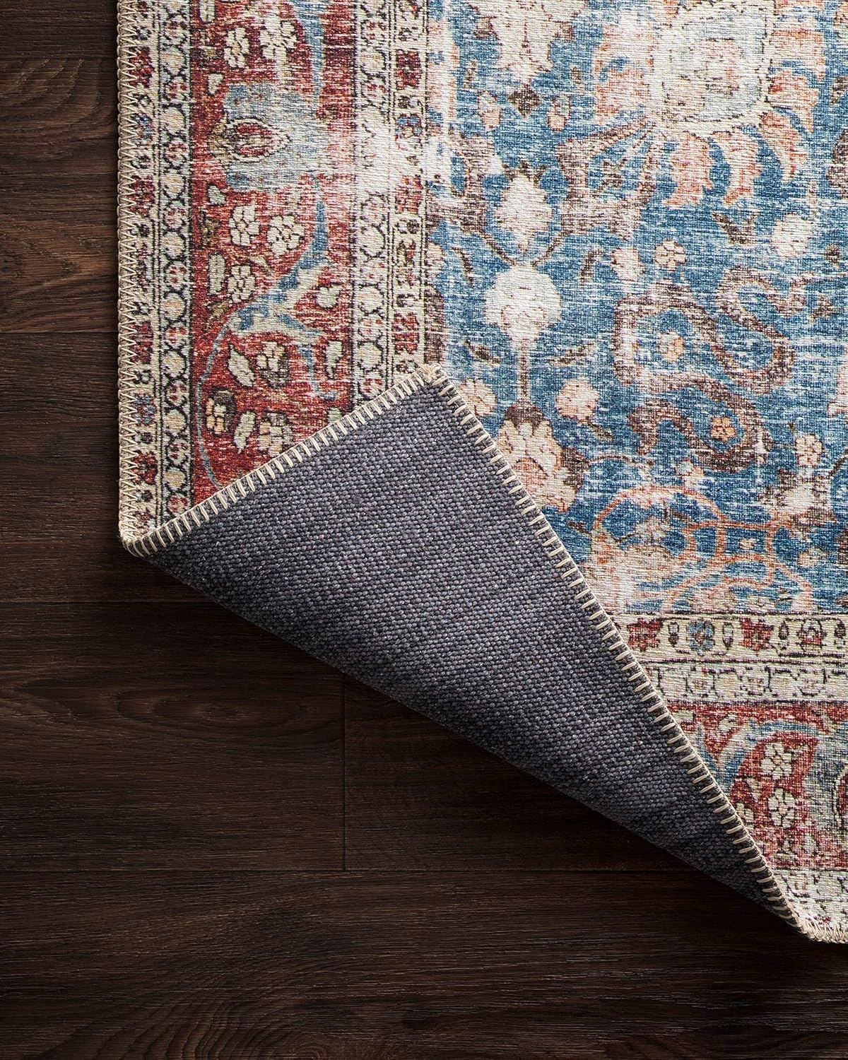 Loloi II Loren Blue/Brick 8'-4" x 11'-6" Area Rug