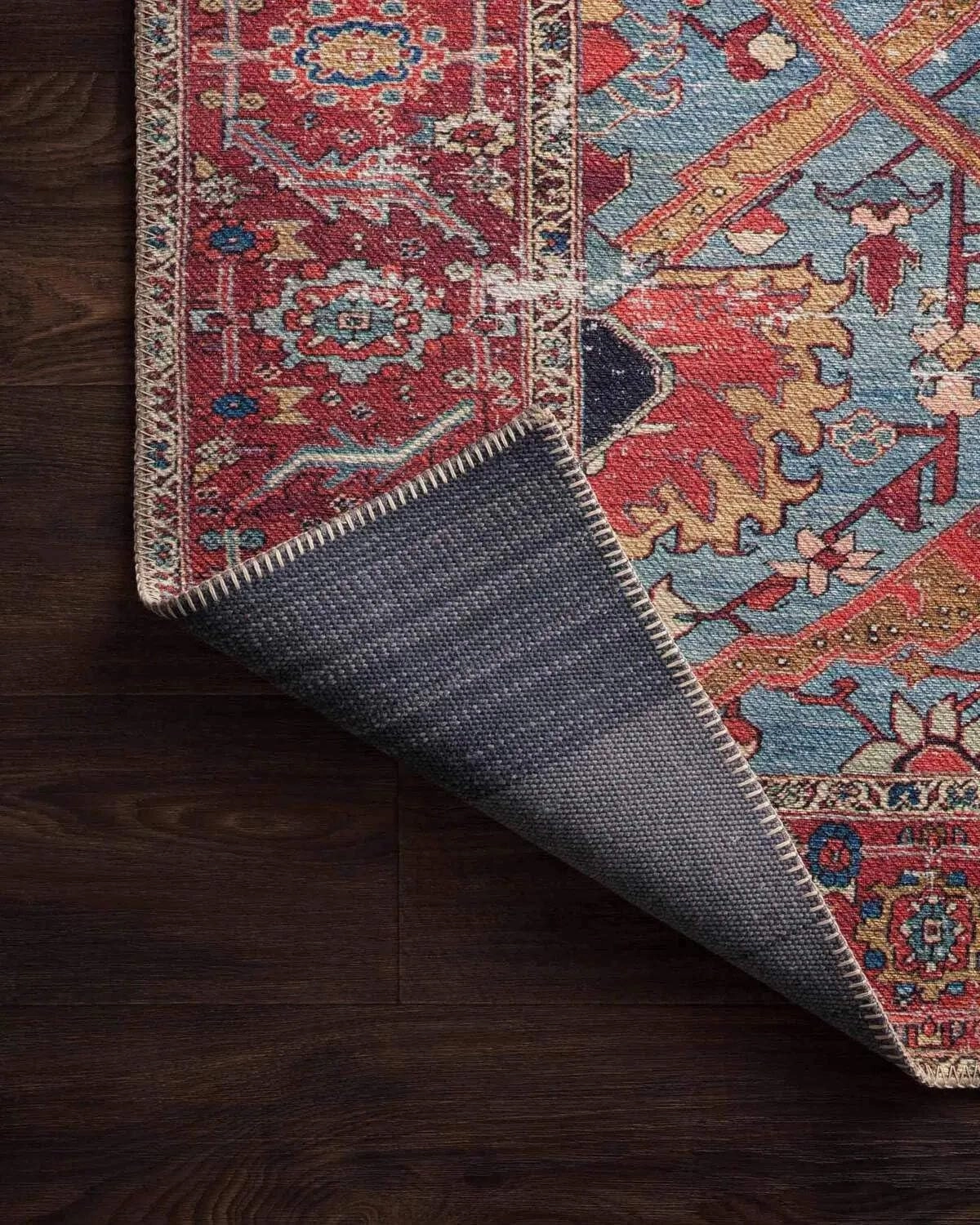 Loloi II Loren Blue/Red 8'-4" x 11'-6" Area Rug