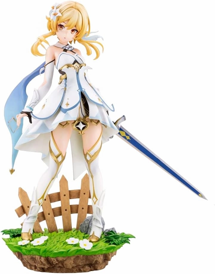 Lumine Figures, Game Cartoon Aether/Barbara Figure Statues PVC Anime Action Figurine 20CM/7.87IN