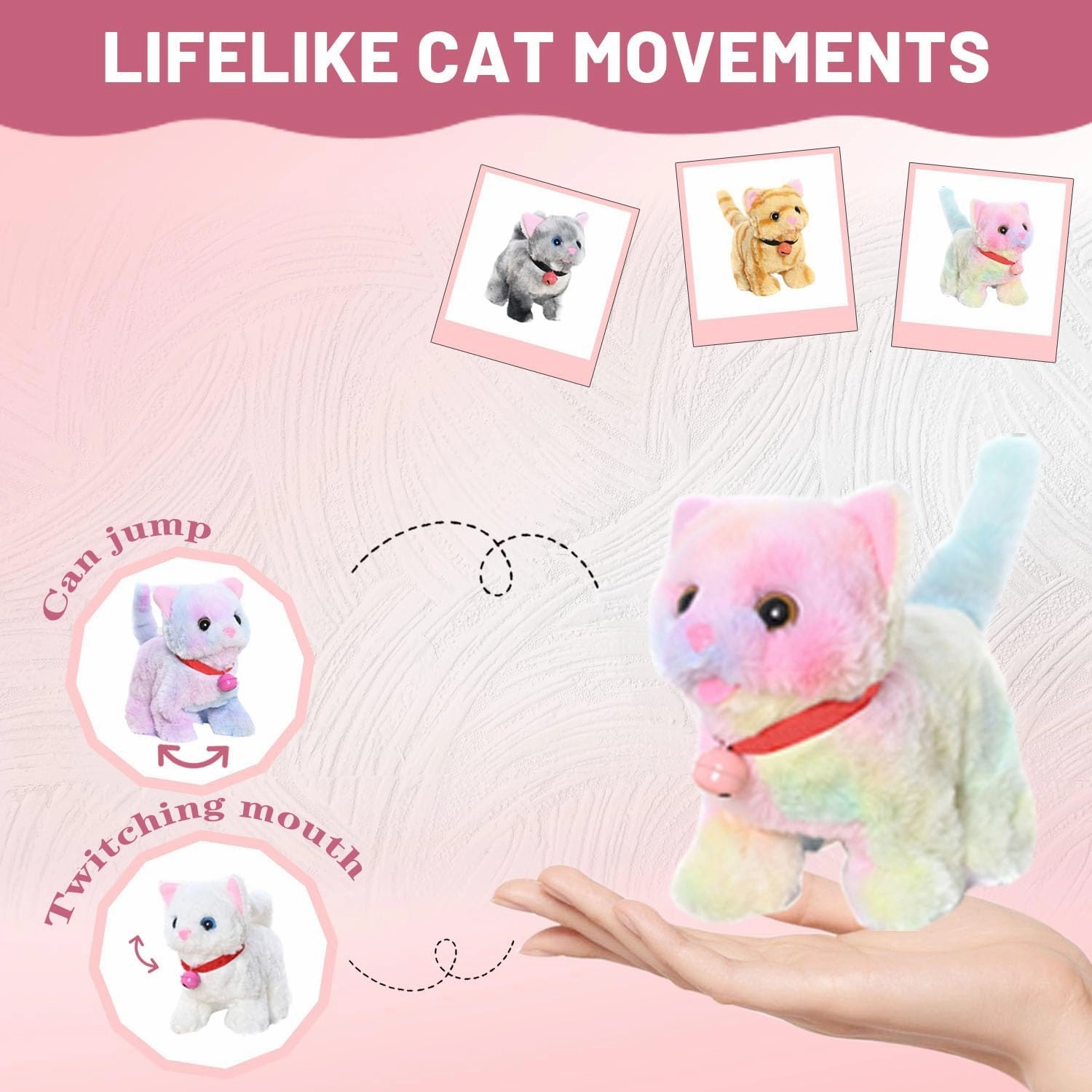 Lunafex Robot Dog, Official Lunafex Robot Cat, Realistic Puppy Interactive Pet Companion Walking, Barking, Tail Wagging (Yellow cat)