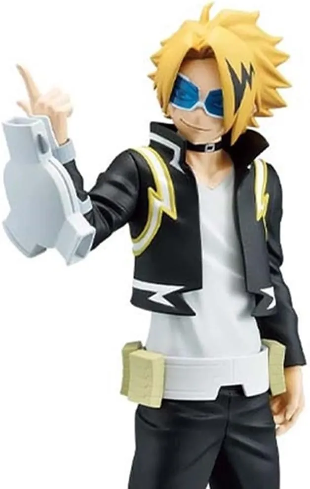 LUNK Kaminari Denki Action Figure Statue,Anime Collection Figure,6.7in Standing Kaminari Denki Figurine Handmade PVC Model,Cute Car Desk Figure Display Decor Gifts